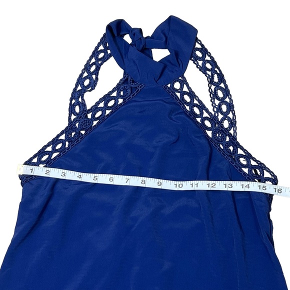 Lulus Halter Mini Dress Navy Open Back Holiday Party Cocktail - Picture 3 of 9